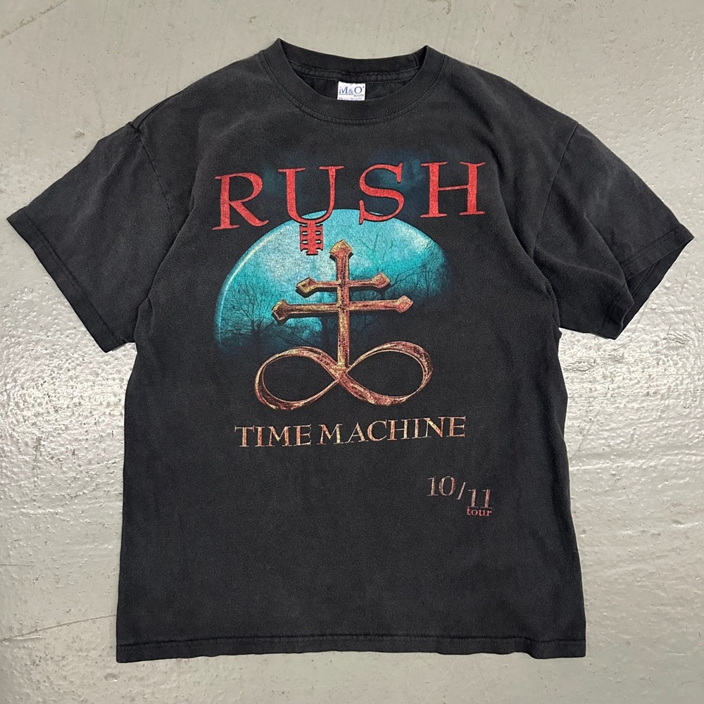 2011 Rush Mens Time Machine Tour T Shirt Medium Black Preowned Band Tee